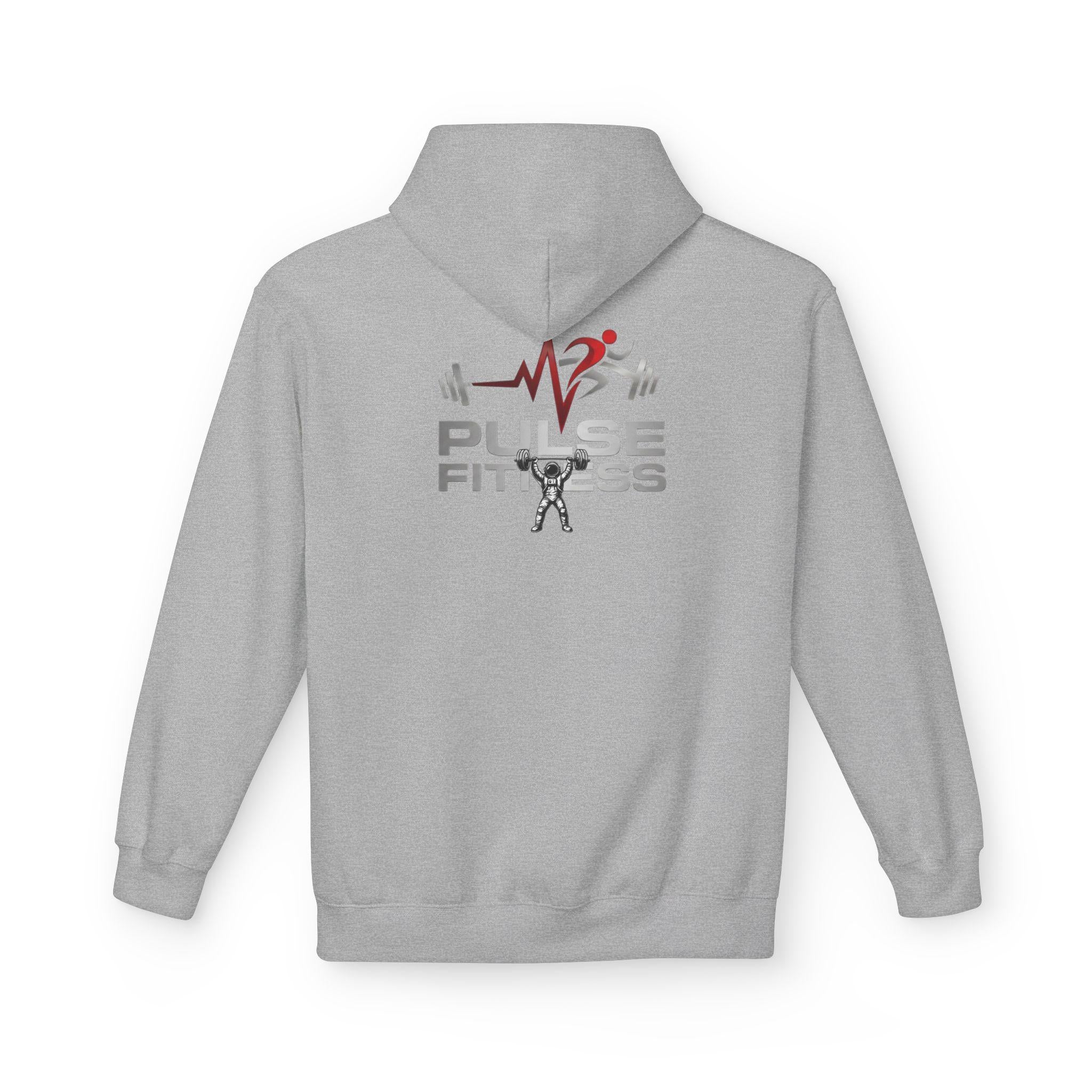 Pulse Fitness Barbell Weightlifter Hoodie | Gym Workout Apparel