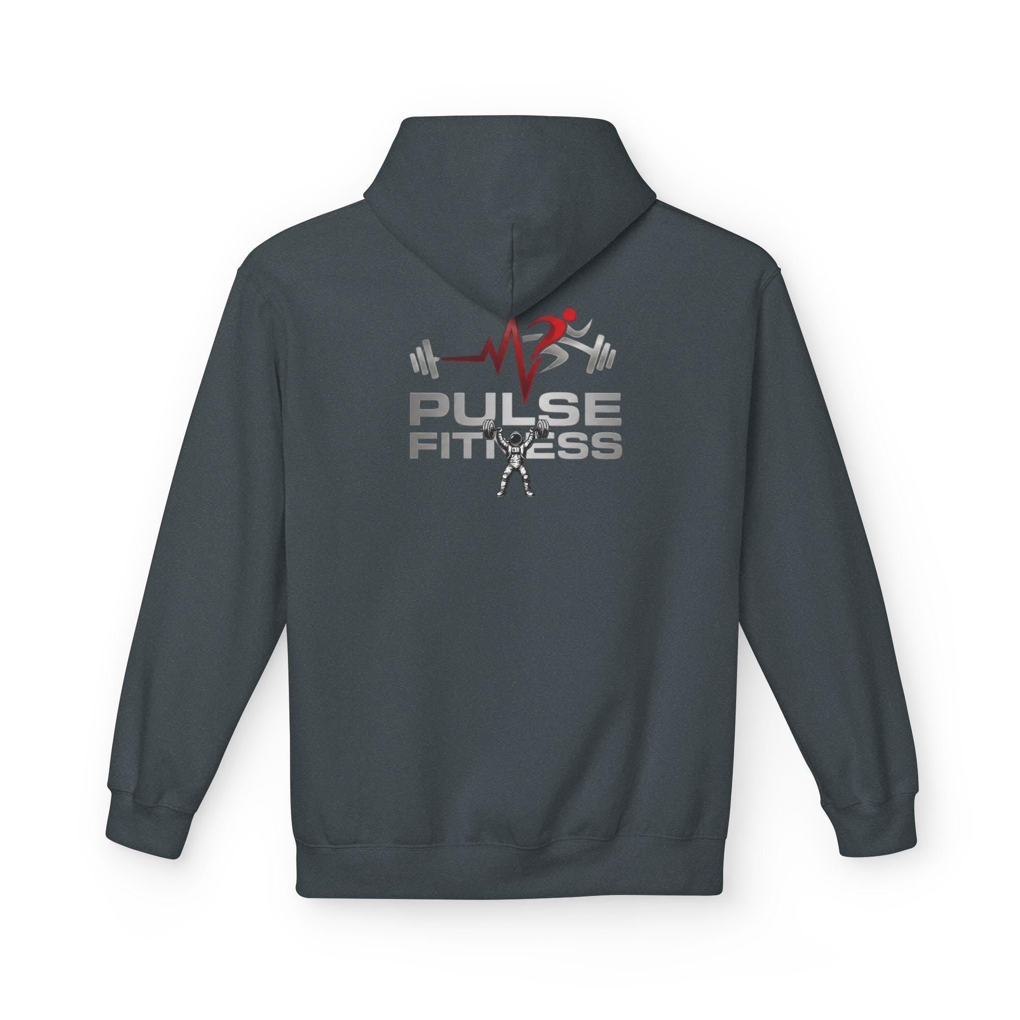 Pulse Fitness Barbell Weightlifter Hoodie | Gym Workout Apparel