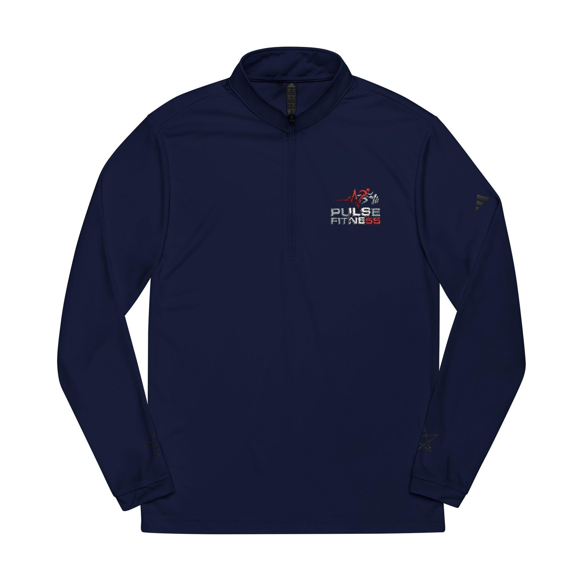 Mountains and Stars Embroidered Quarter-Zip Pullover | White