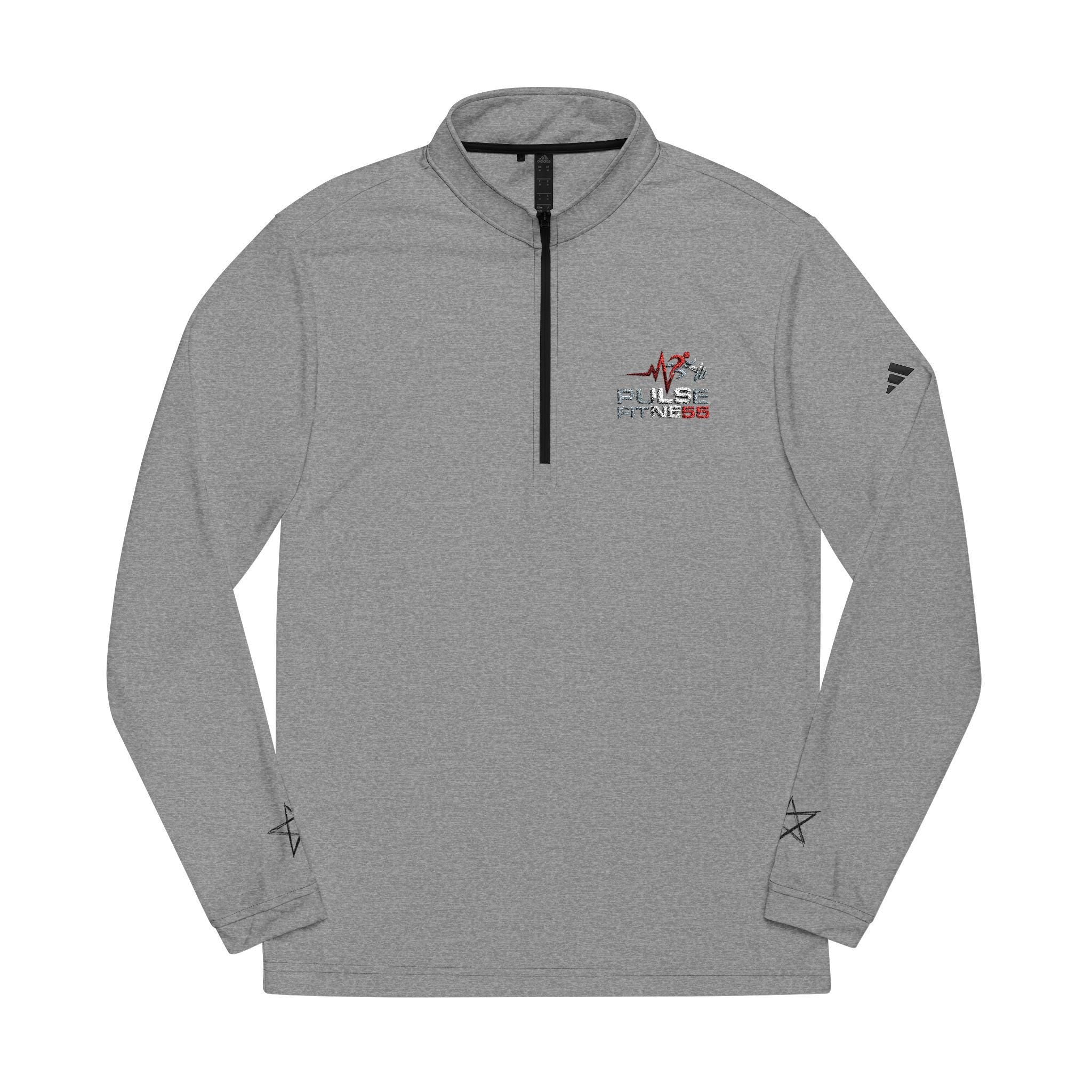 Mountains and Stars Embroidered Quarter-Zip Pullover | White