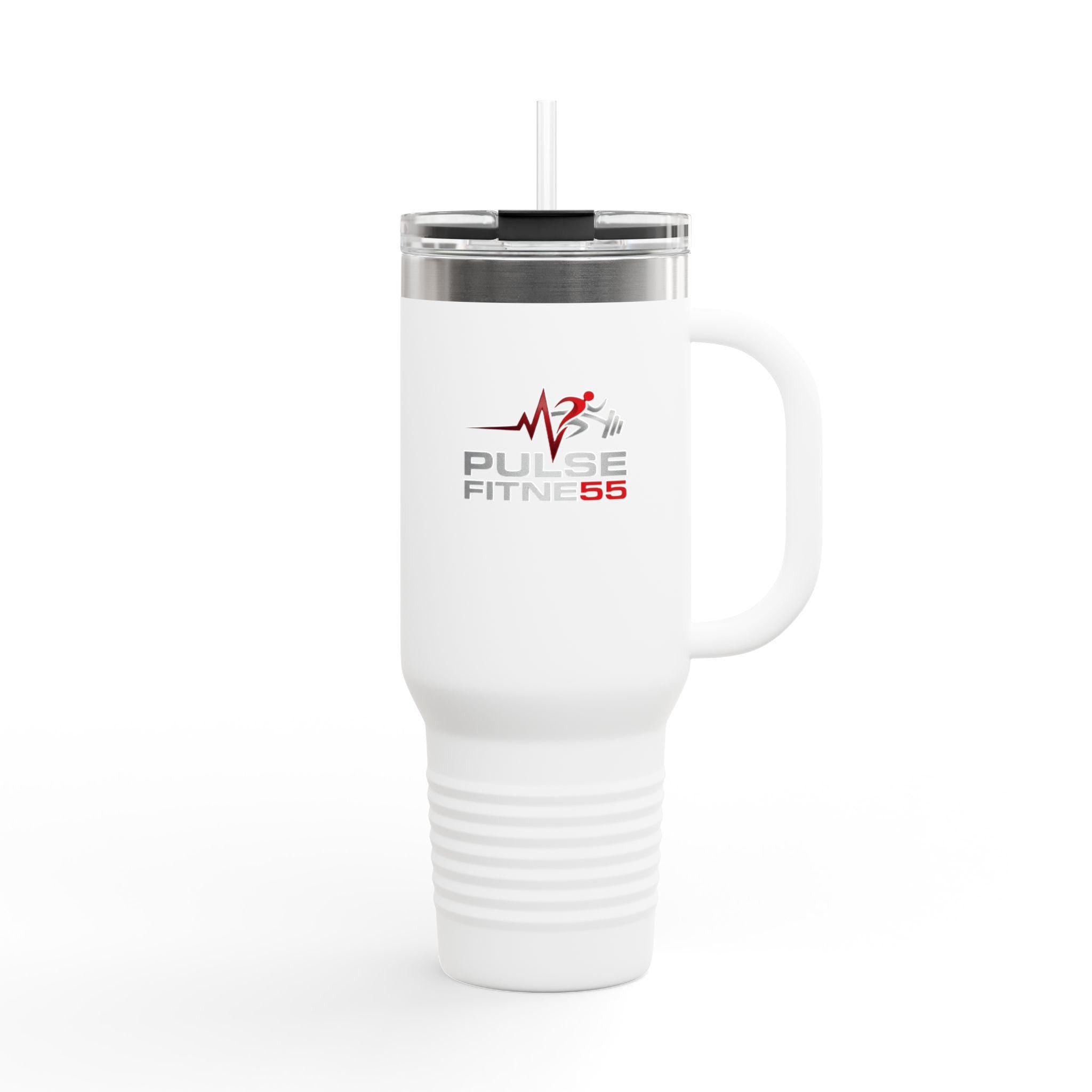 Pulse Fitness 55 Logo Insulated Travel Mug | 40oz