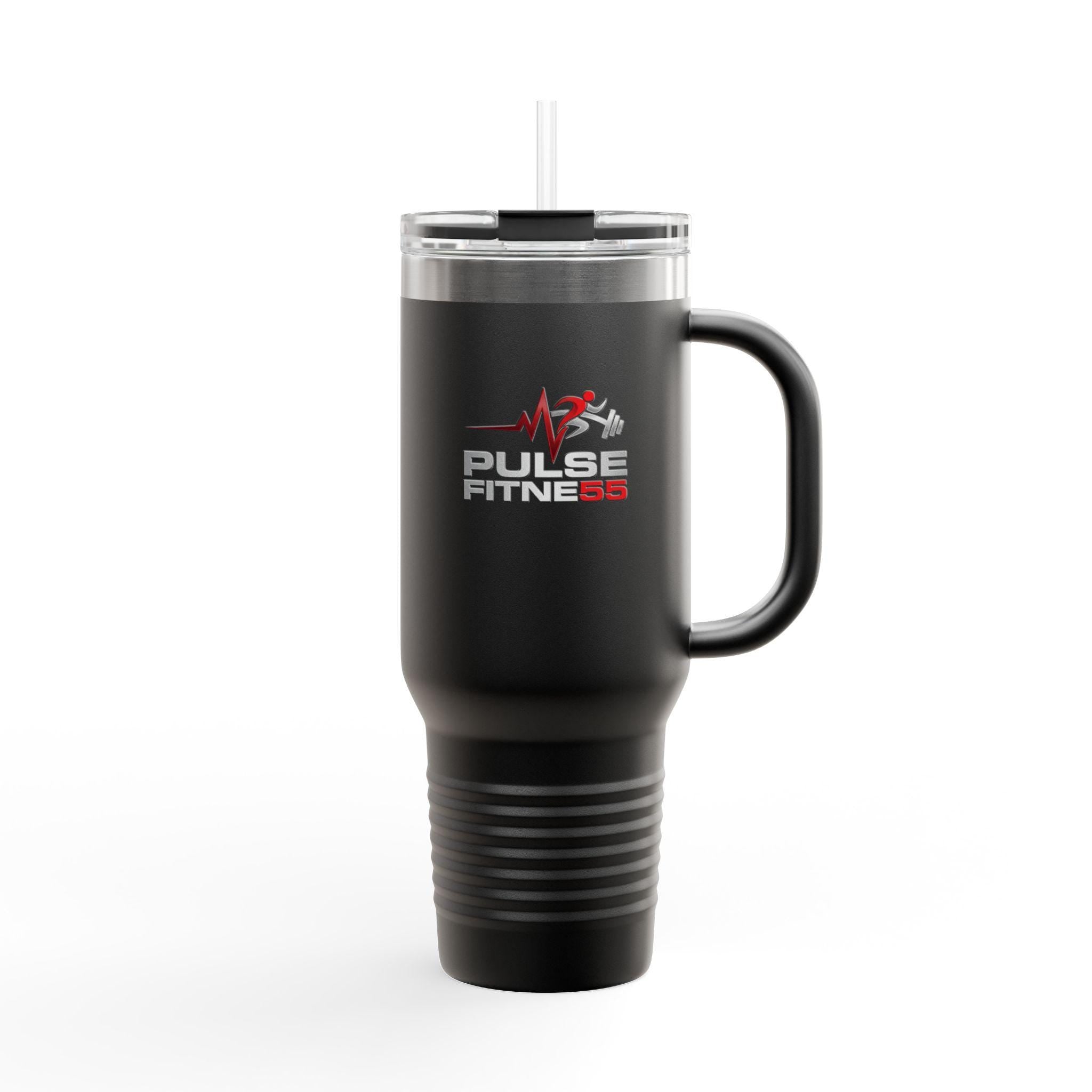 Pulse Fitness 55 Logo Insulated Travel Mug | 40oz