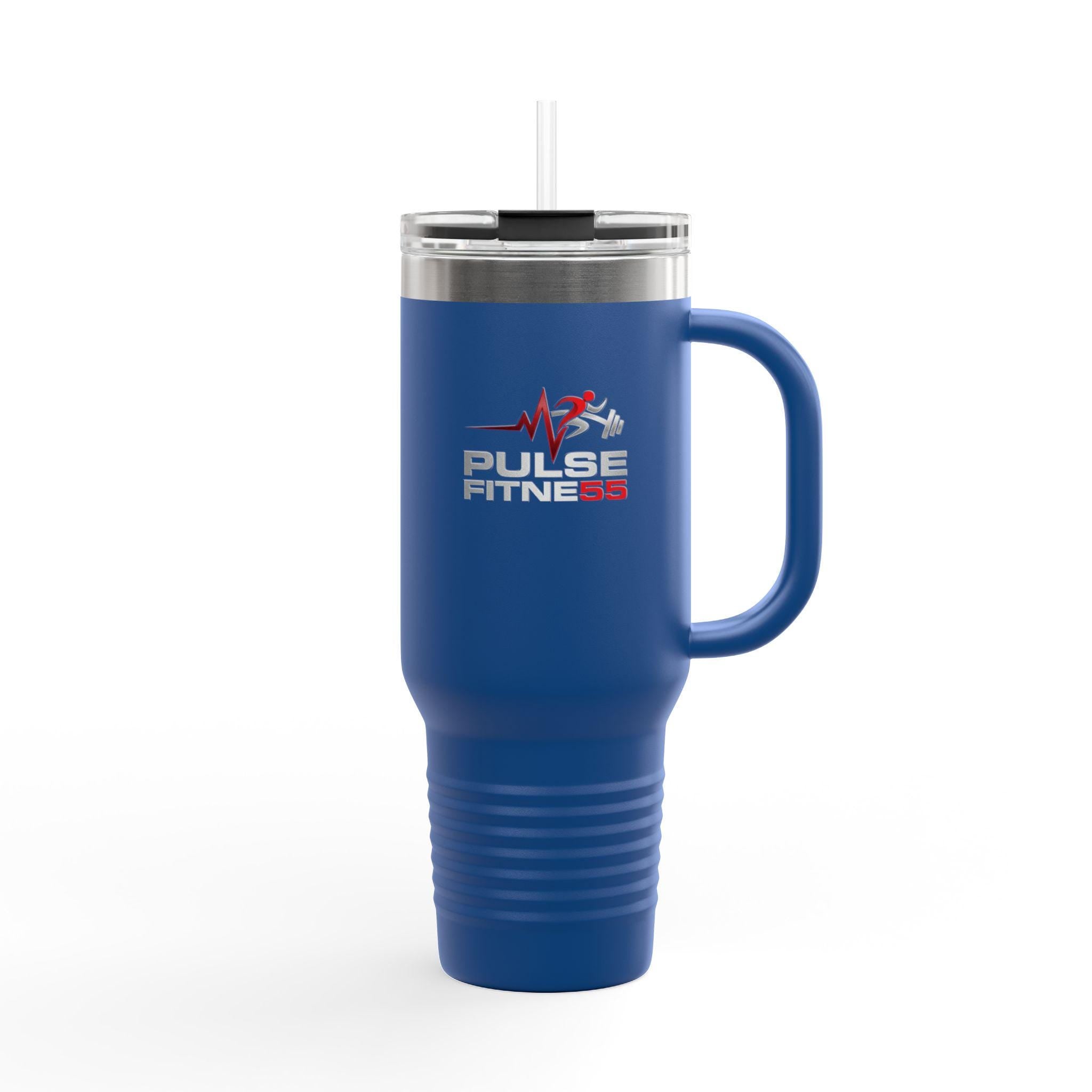 Pulse Fitness 55 Logo Insulated Travel Mug | 40oz