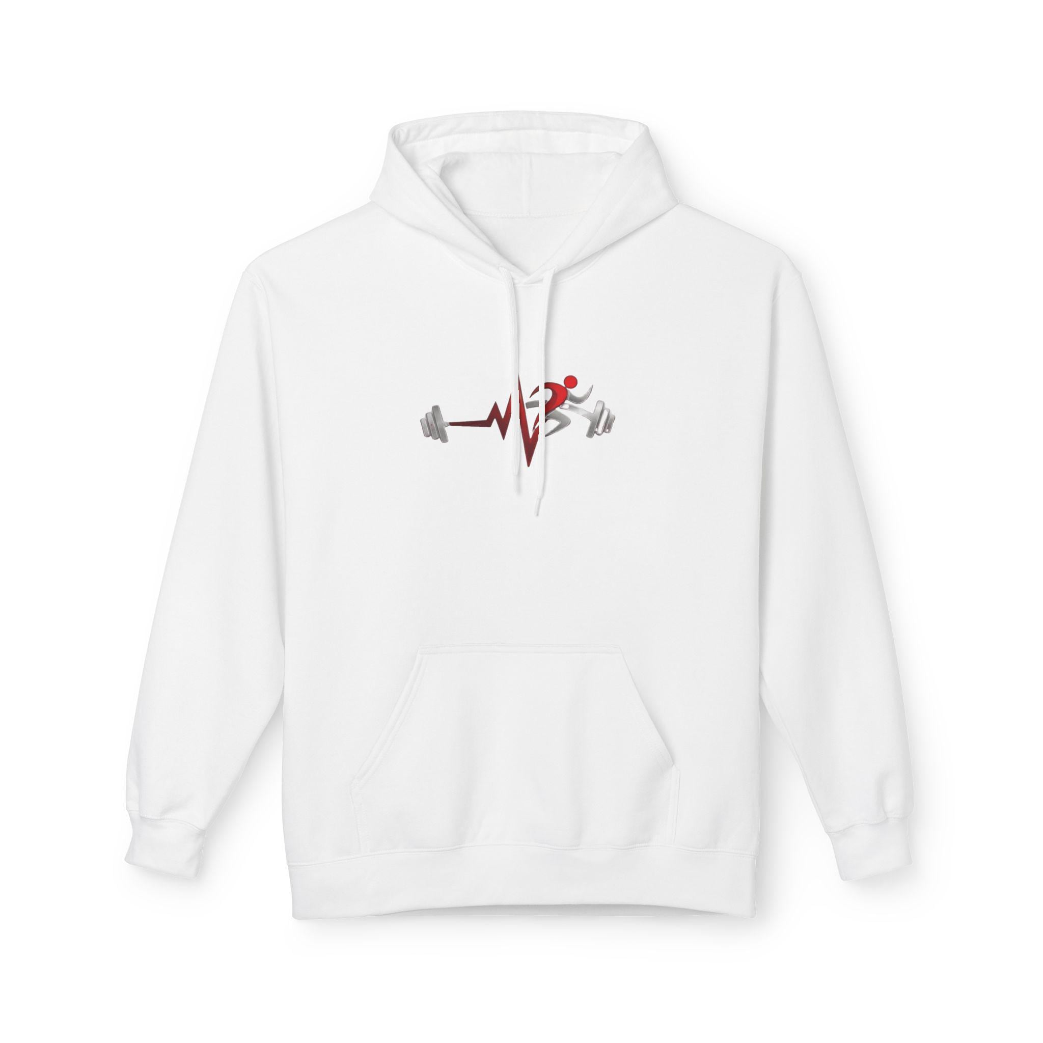 Pulse Fitne55 Heartbeat Barbell Hoodie | Gym Motivation Workout Apparel