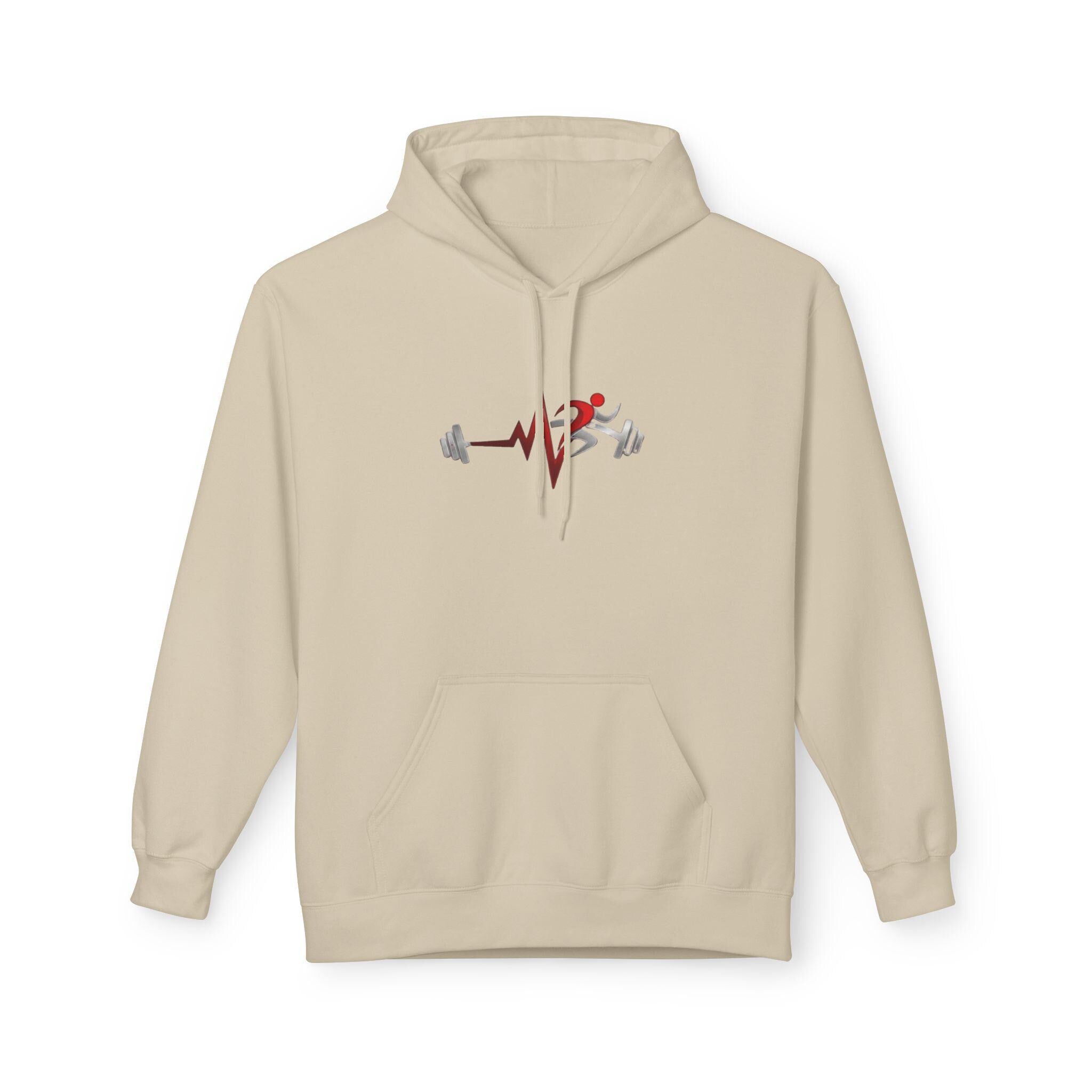 Pulse Fitne55 Heartbeat Barbell Hoodie | Gym Motivation Workout Apparel