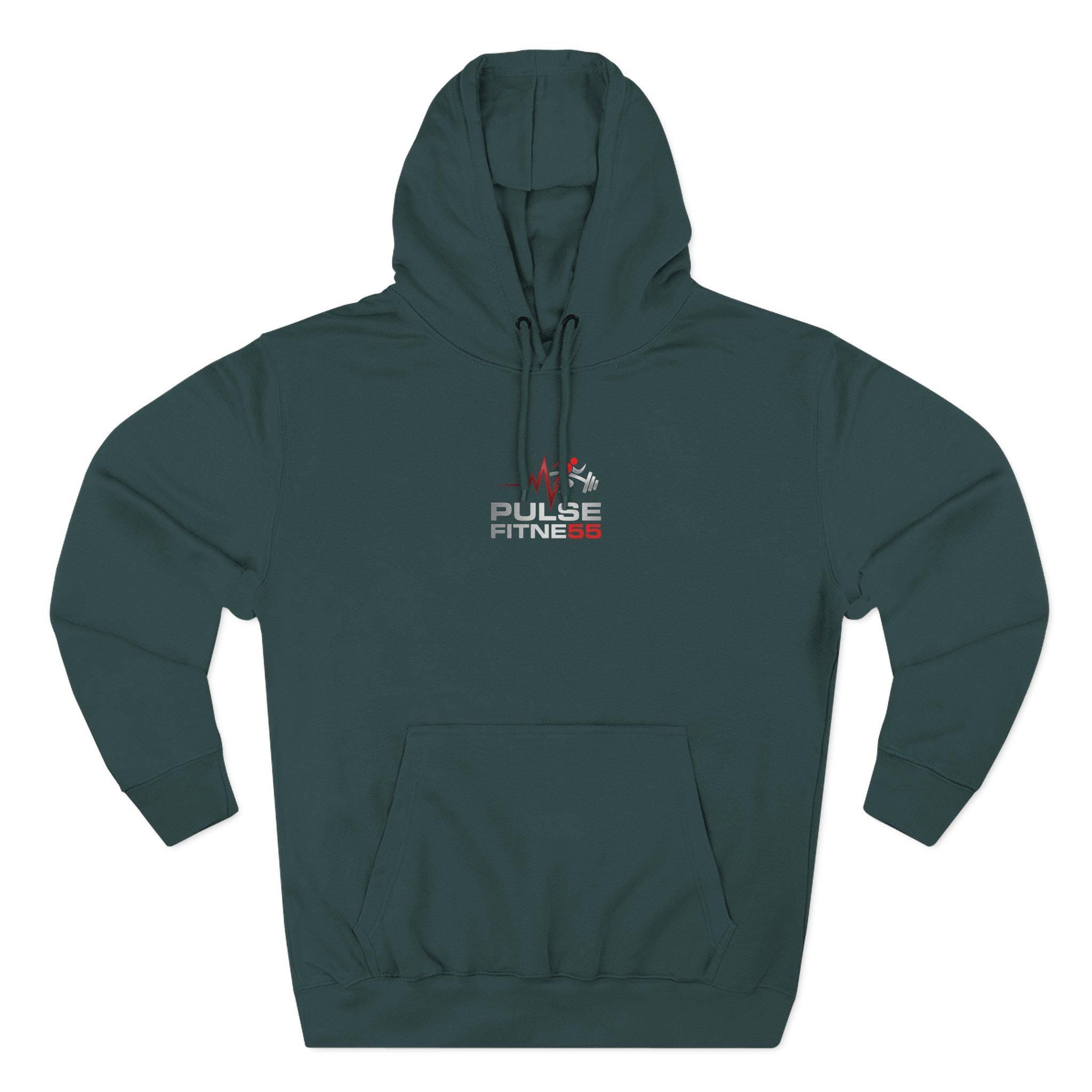 Pulse Fitness 55 Logo Hoodie | Fitness, Reps, Drive, Dedication