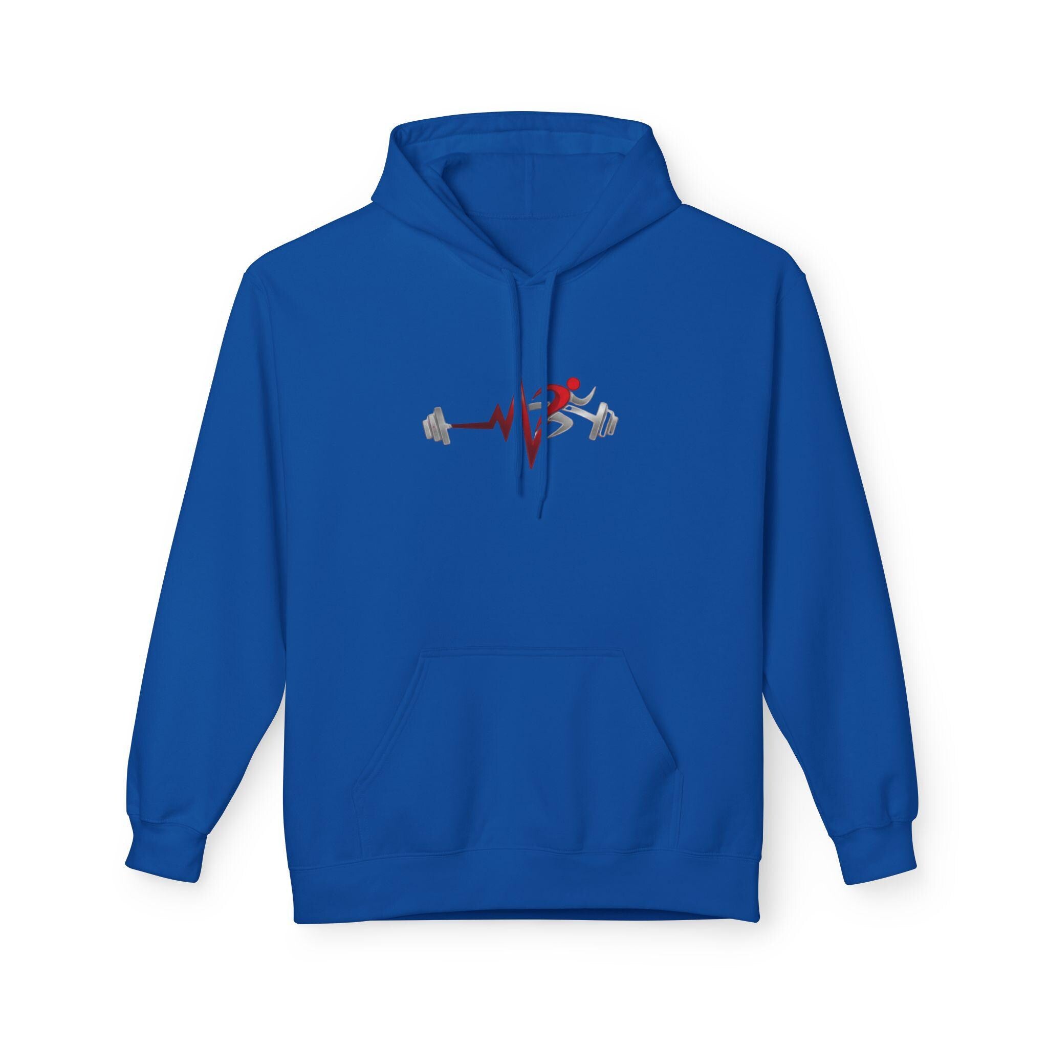 Pulse Fitne55 Heartbeat Barbell Hoodie | Gym Motivation Workout Apparel