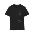 Jivanjee designer Minimal Script Logo T-Shirt | Vertical Signature Side Print