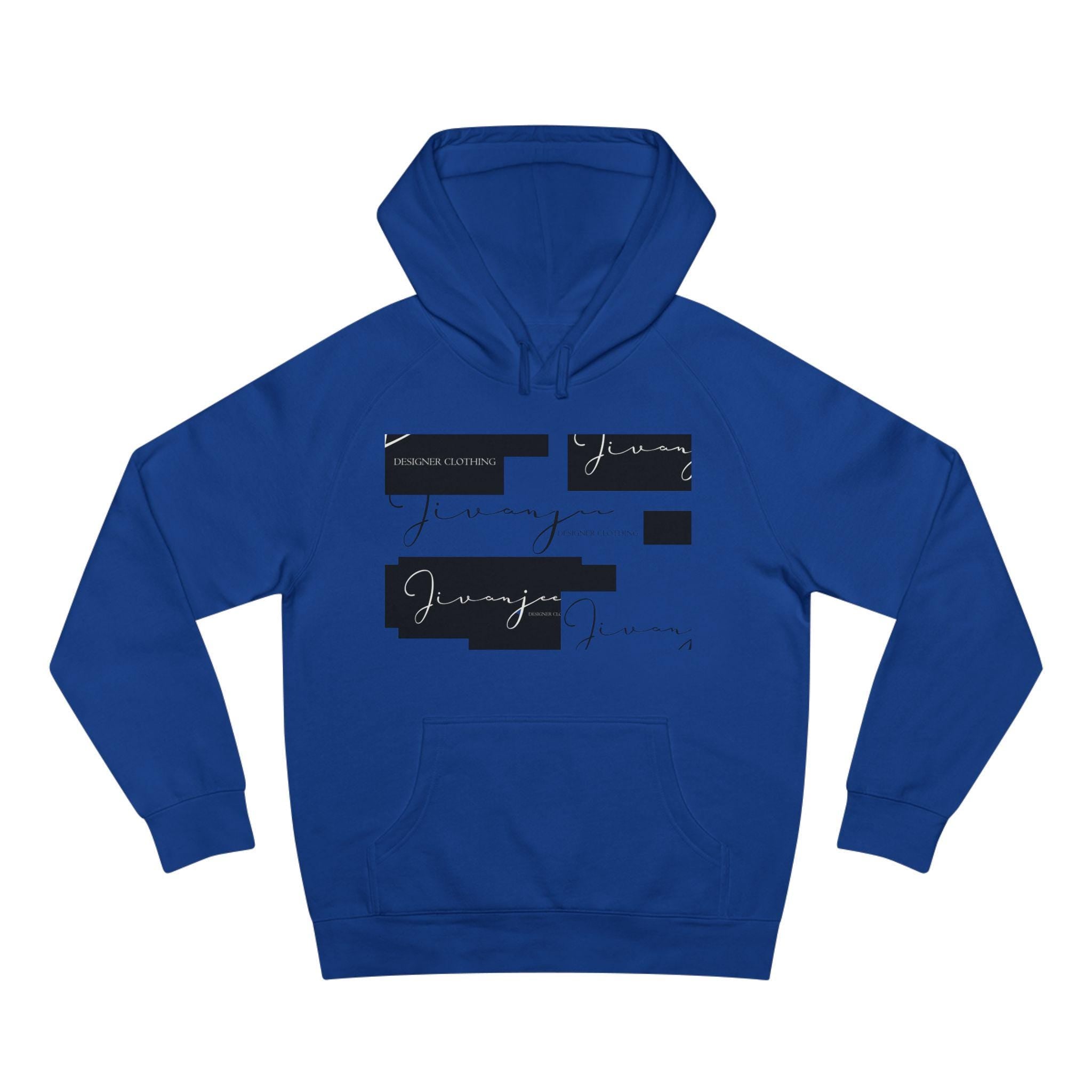 Jivanjee Designer Minimal Script Blocks hoodie | Abstract Typography, Modern Monochrome