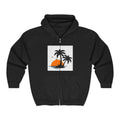Tropical Sunset Zip Hoodie — "Exploring Summer Vibes" Graphic