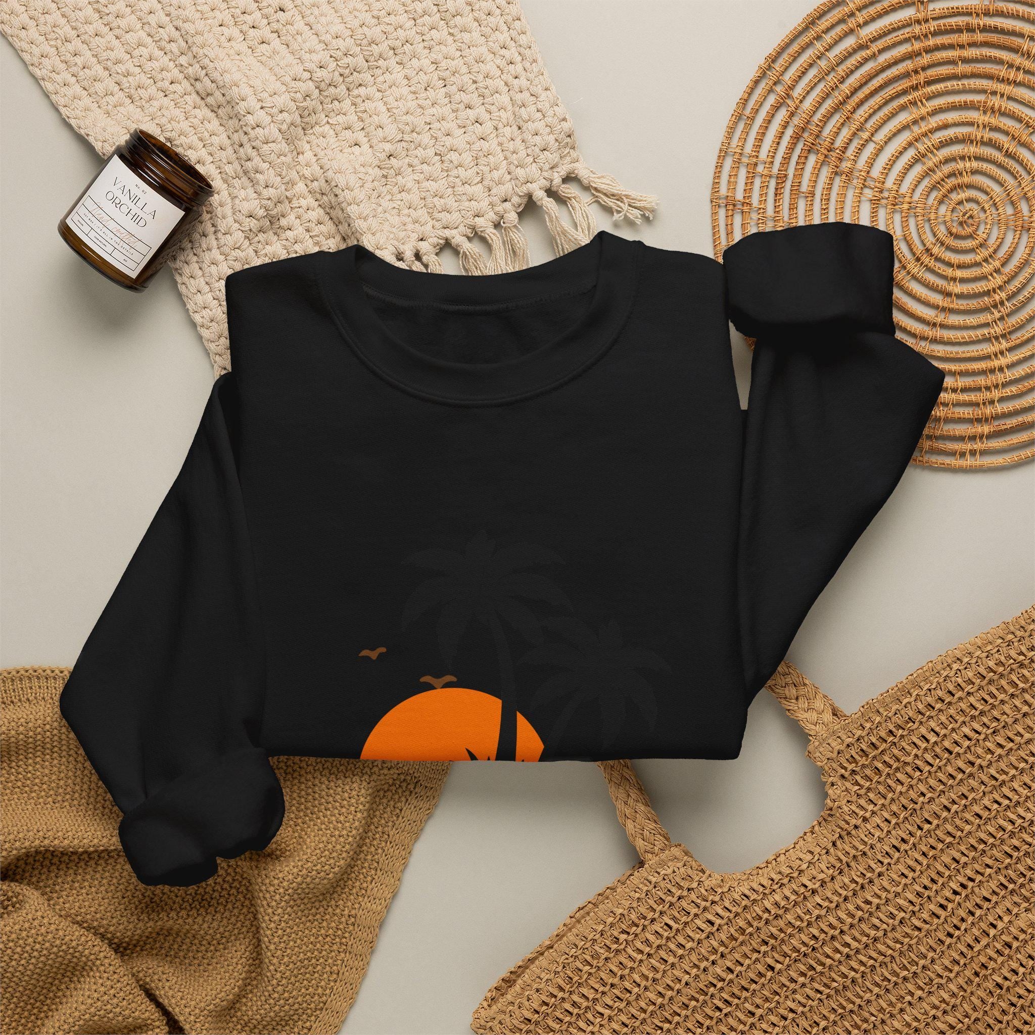 Crewneck Sweatshirt Coastal Retro Graphic Apparel