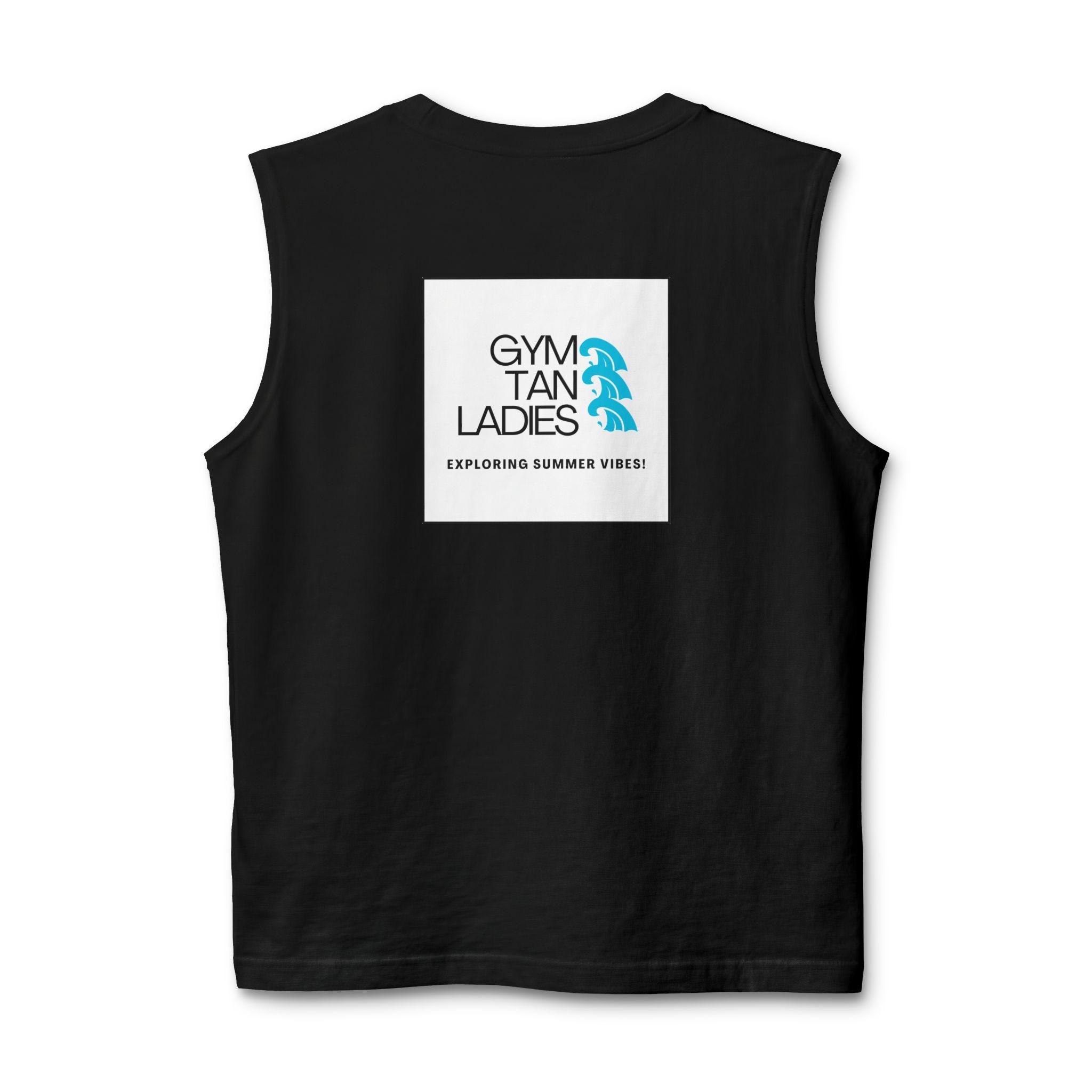 Jersey Muscle Tank gym tan logo