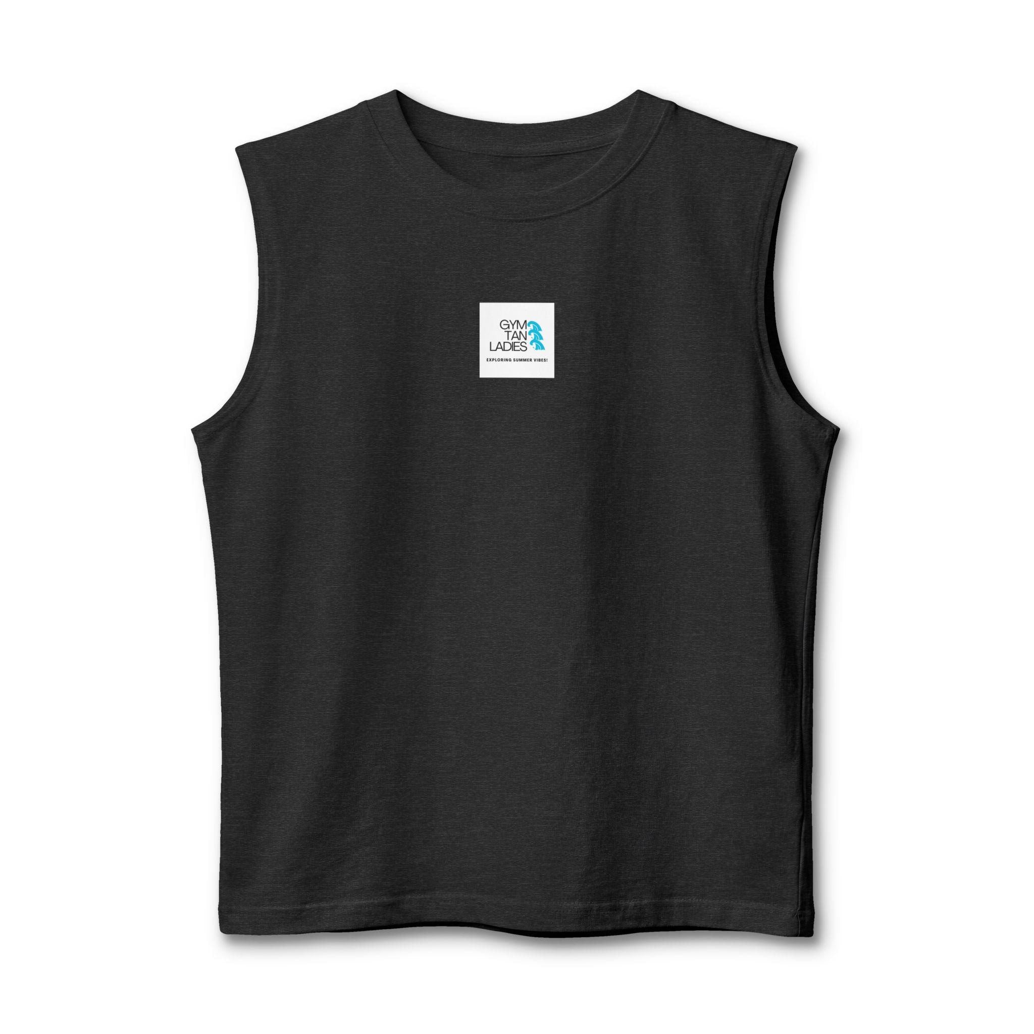 Jersey Muscle Tank gym tan logo