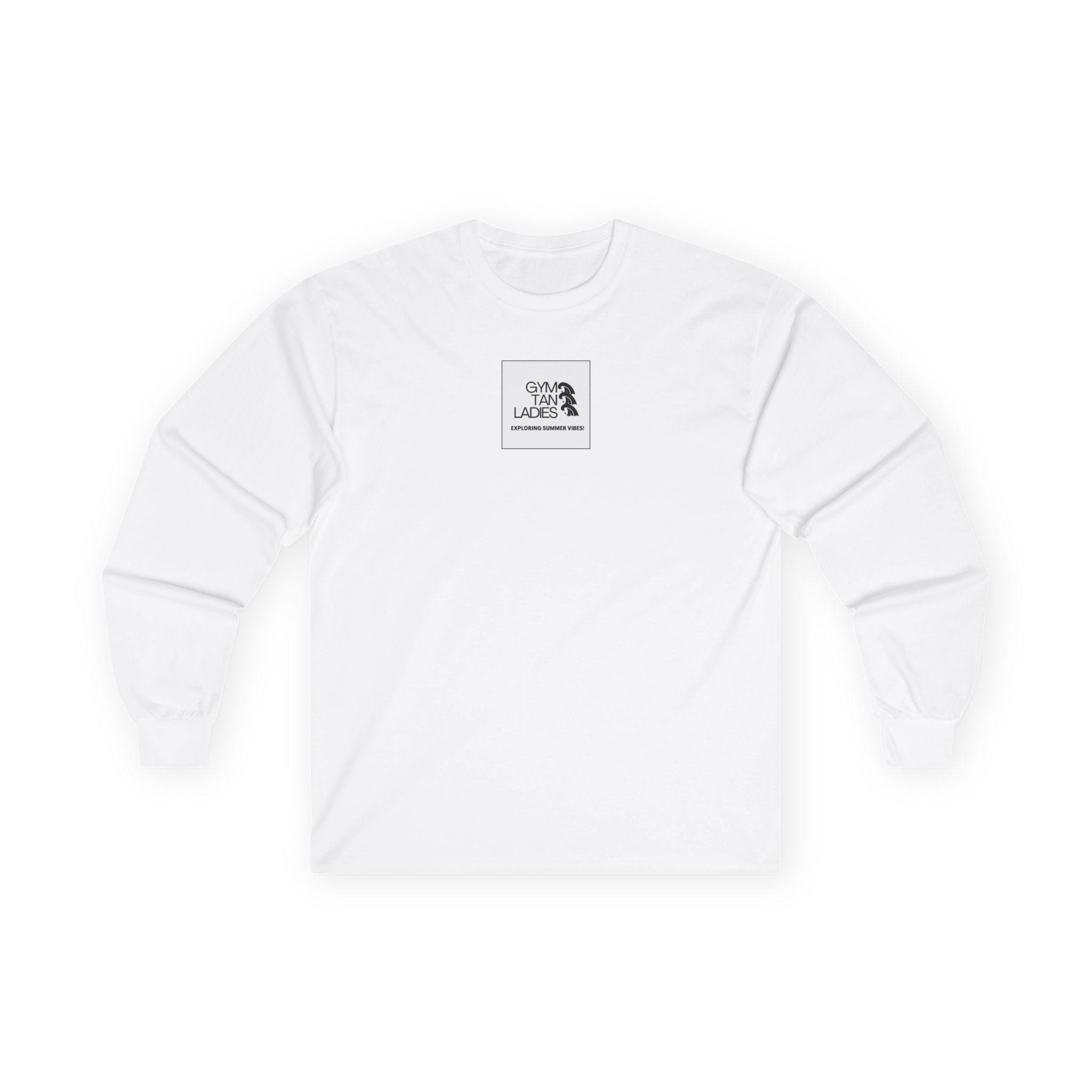 Mens Gym Tan logo Long Sleeve Tee