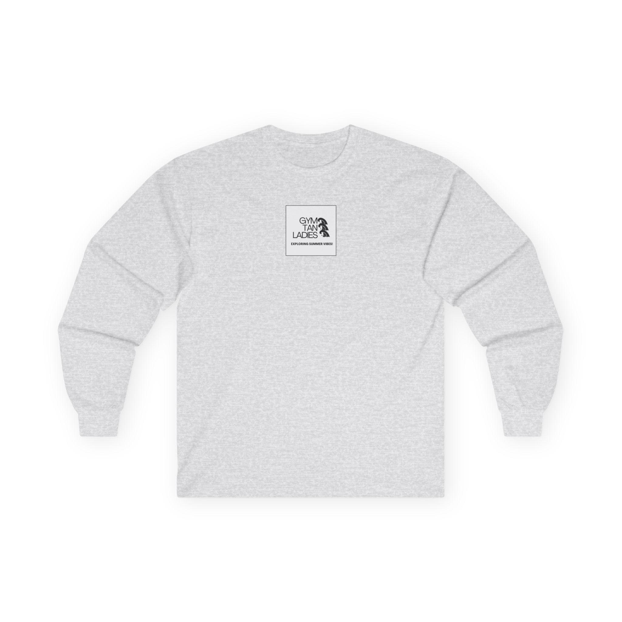 Mens Gym Tan logo Long Sleeve Tee