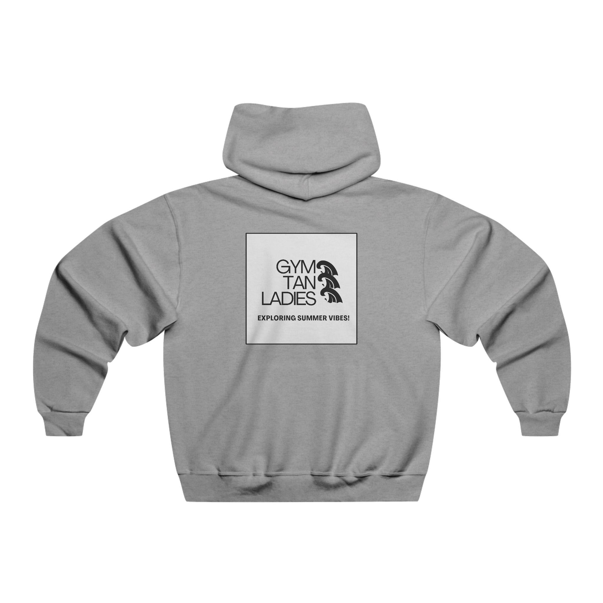 Mens Gym Tan Hoodie — 'Exploring Summer Vibes' Logo Sweatshirt