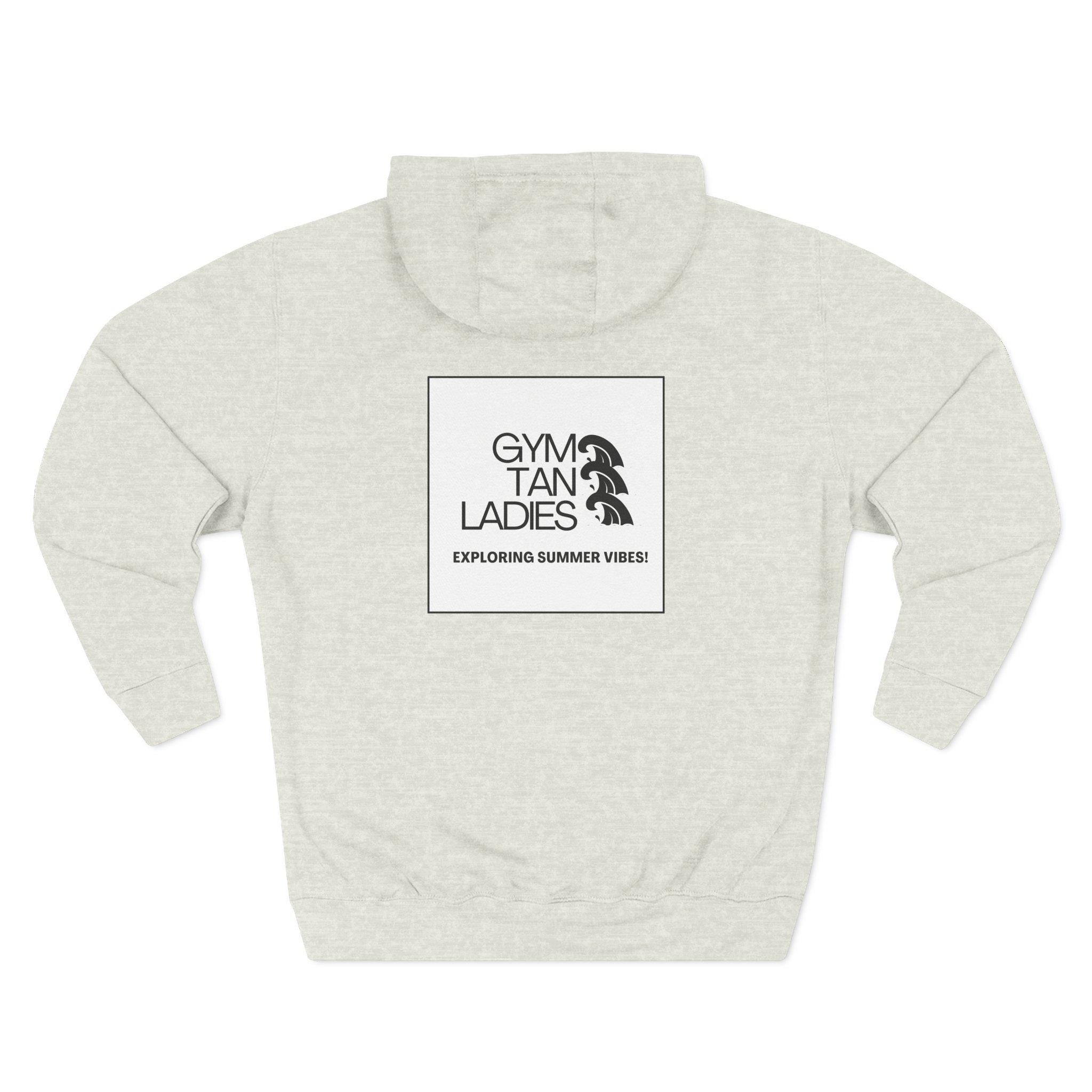 Mens Gym Tan Ladies Hoodie — 'Exploring Summer Vibes' Graphic Pullover