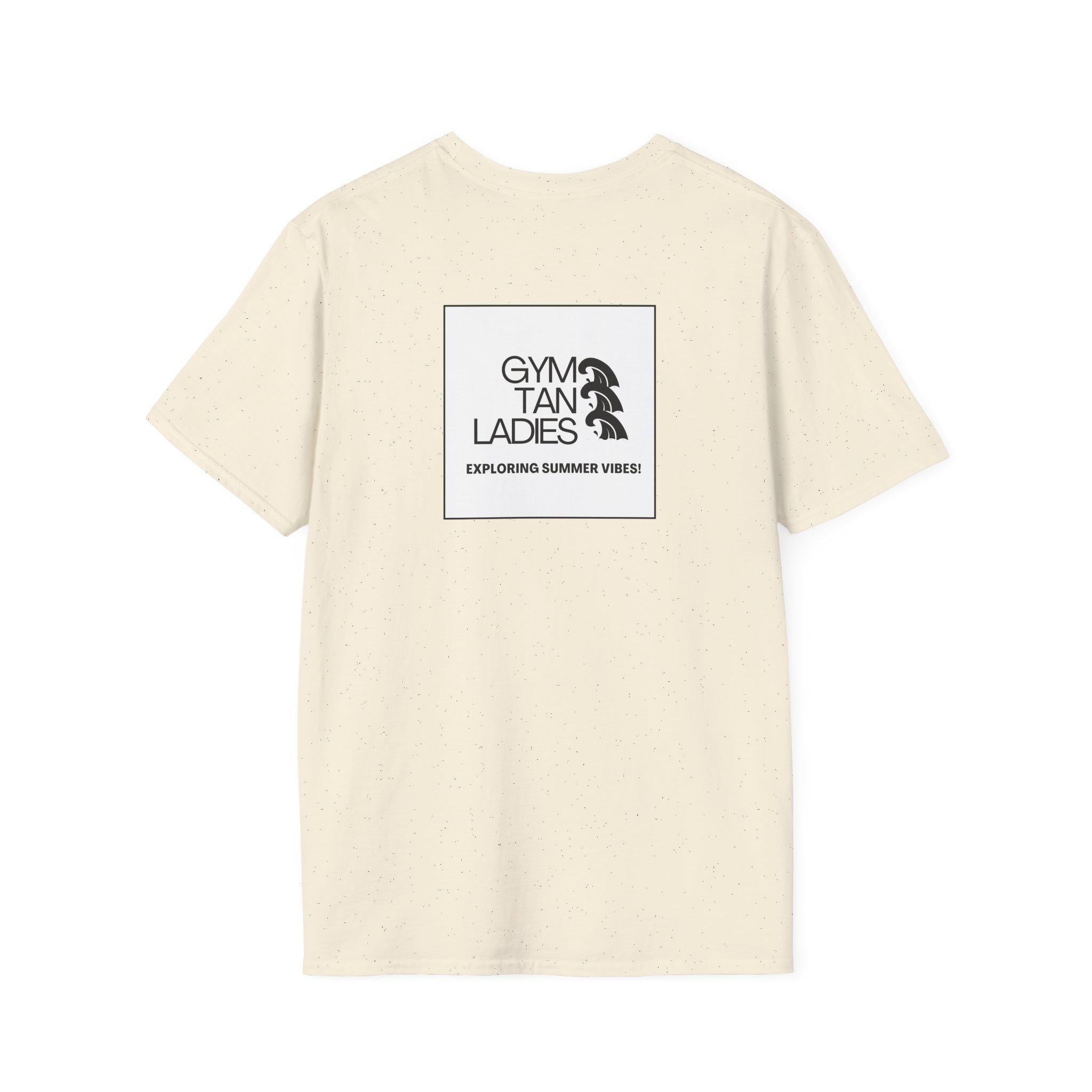 Womens Gym Tan T-Shirt — Minimal Beachy Summer Graphic Tee