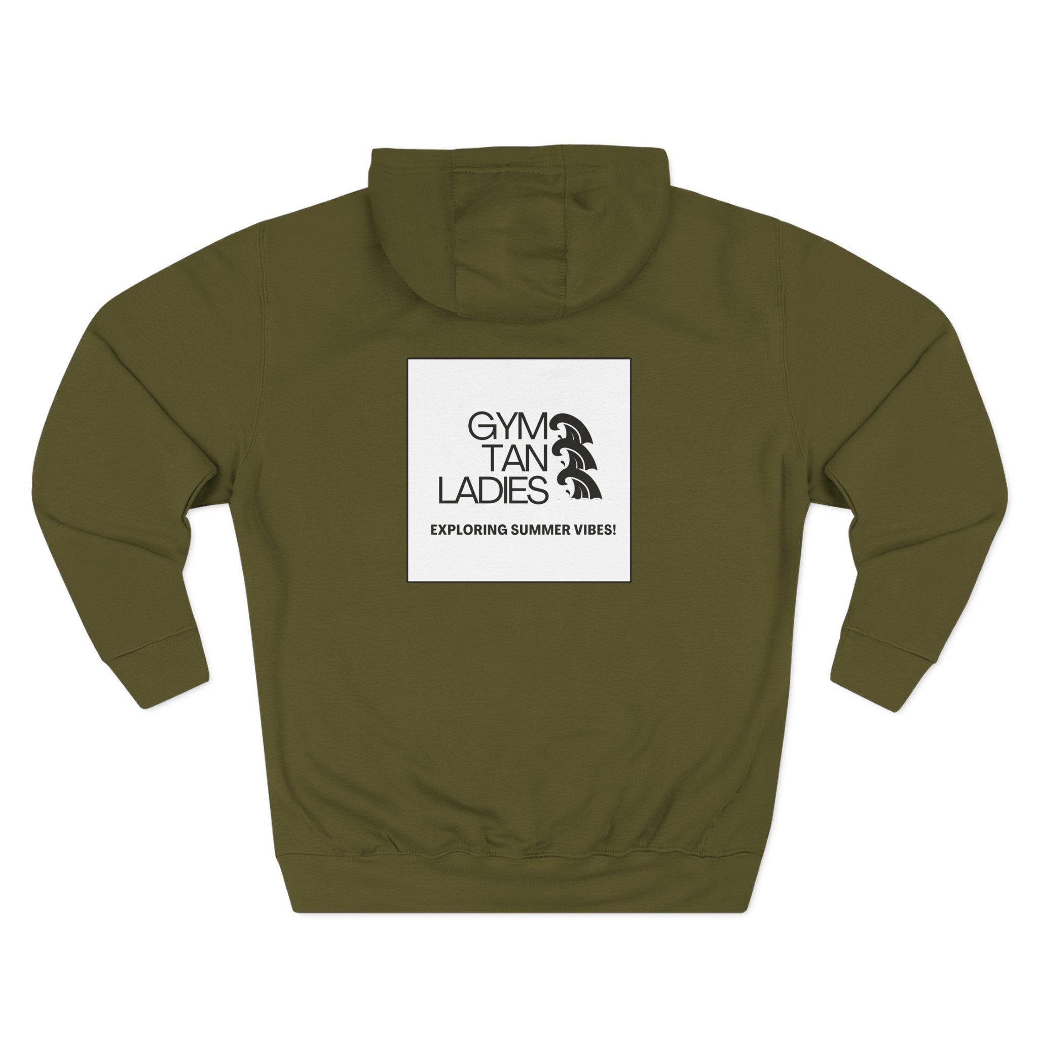 Mens Gym Tan Ladies Hoodie — 'Exploring Summer Vibes' Graphic Pullover