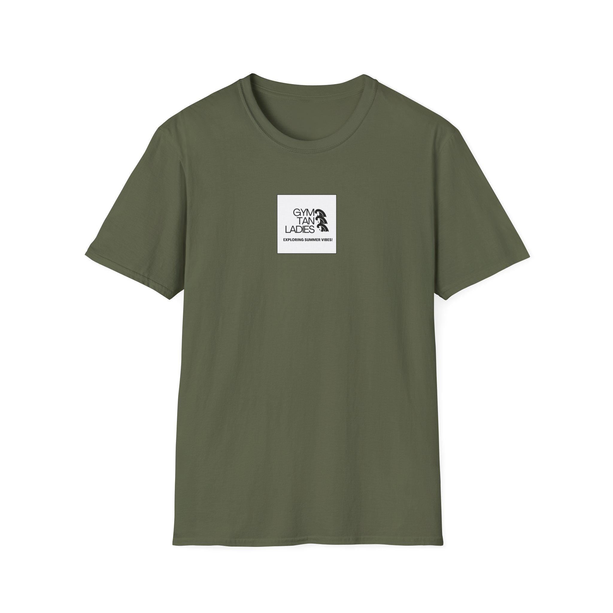 Womens Gym Tan T-Shirt — Minimal Beachy Summer Graphic Tee