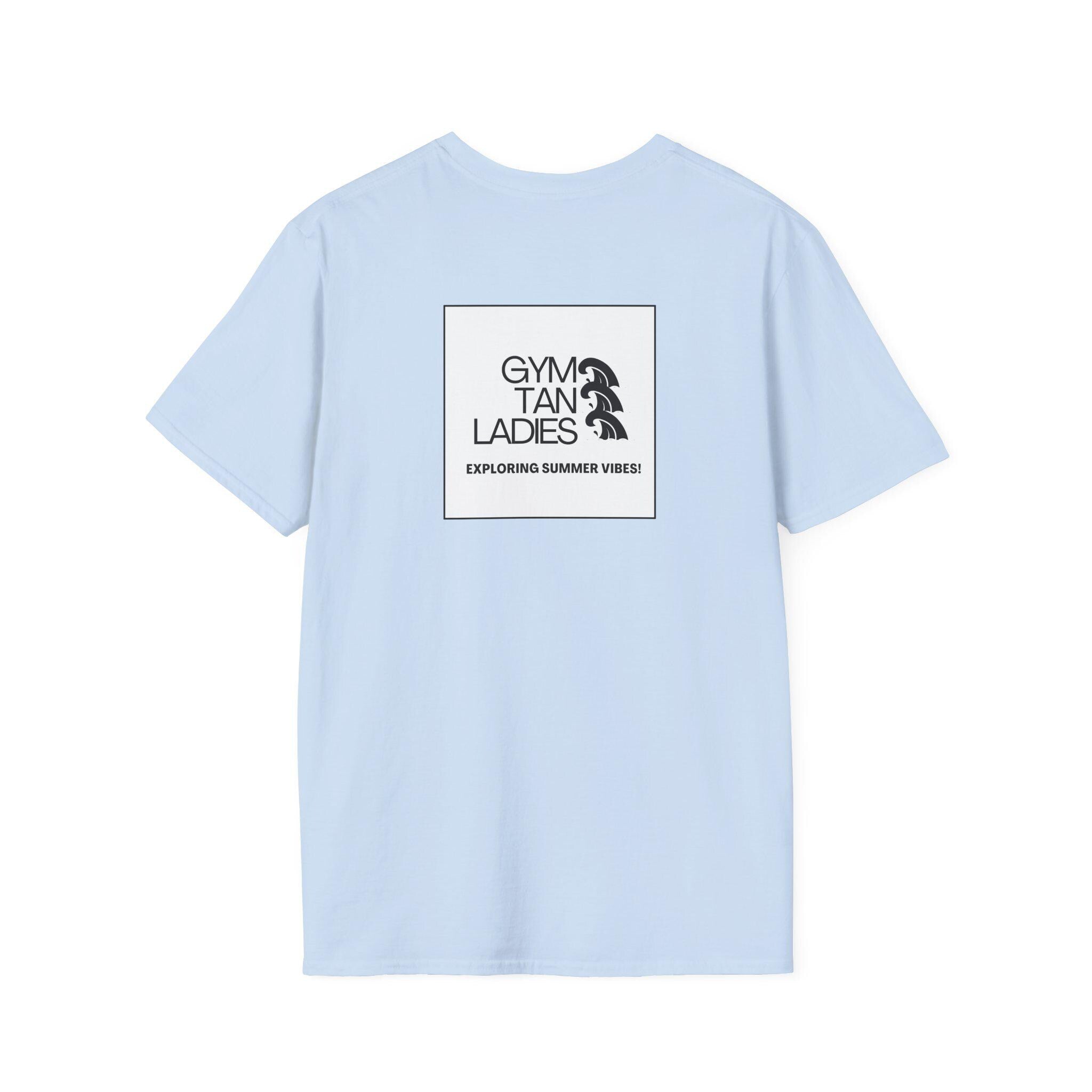 Womens Gym Tan T-Shirt — Minimal Beachy Summer Graphic Tee
