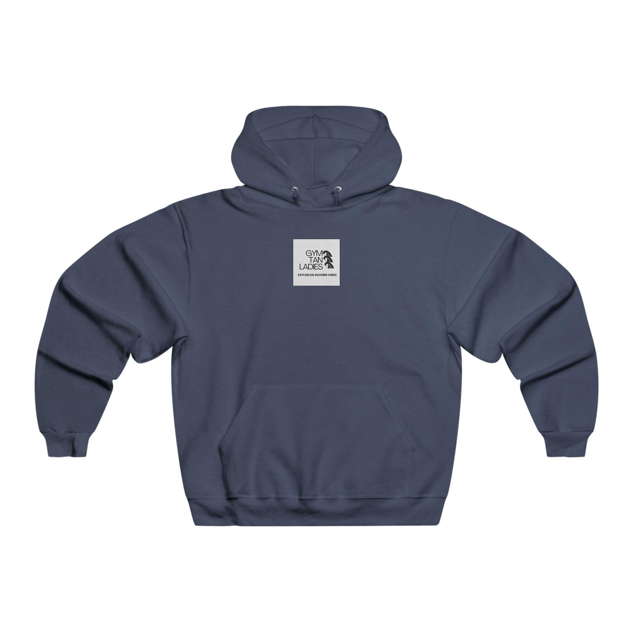 Mens Gym Tan Hoodie — 'Exploring Summer Vibes' Logo Sweatshirt