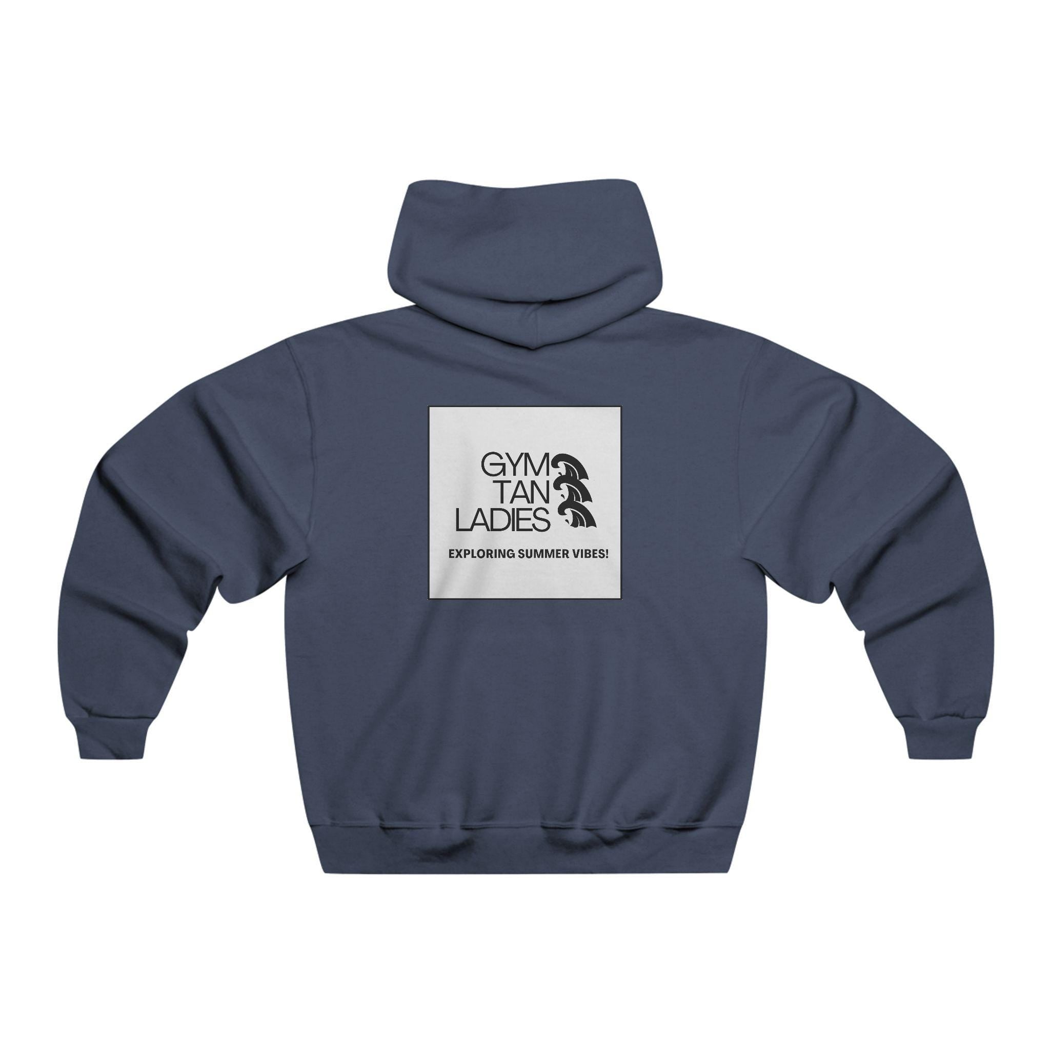 Mens Gym Tan Hoodie — 'Exploring Summer Vibes' Logo Sweatshirt