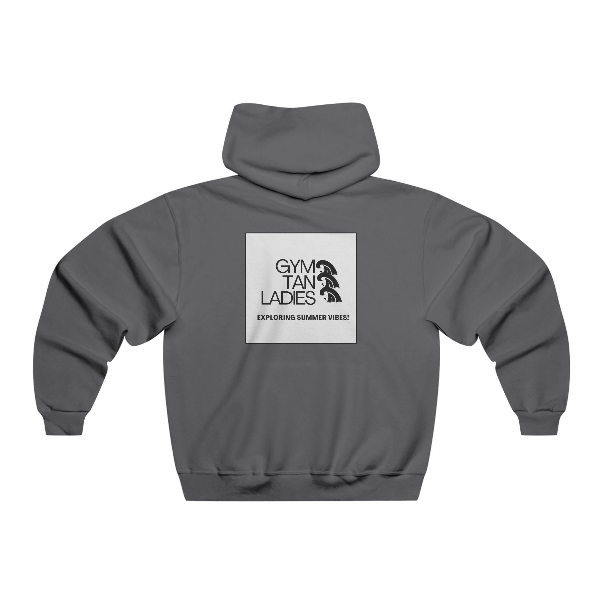 Mens Gym Tan Hoodie — 'Exploring Summer Vibes' Logo Sweatshirt