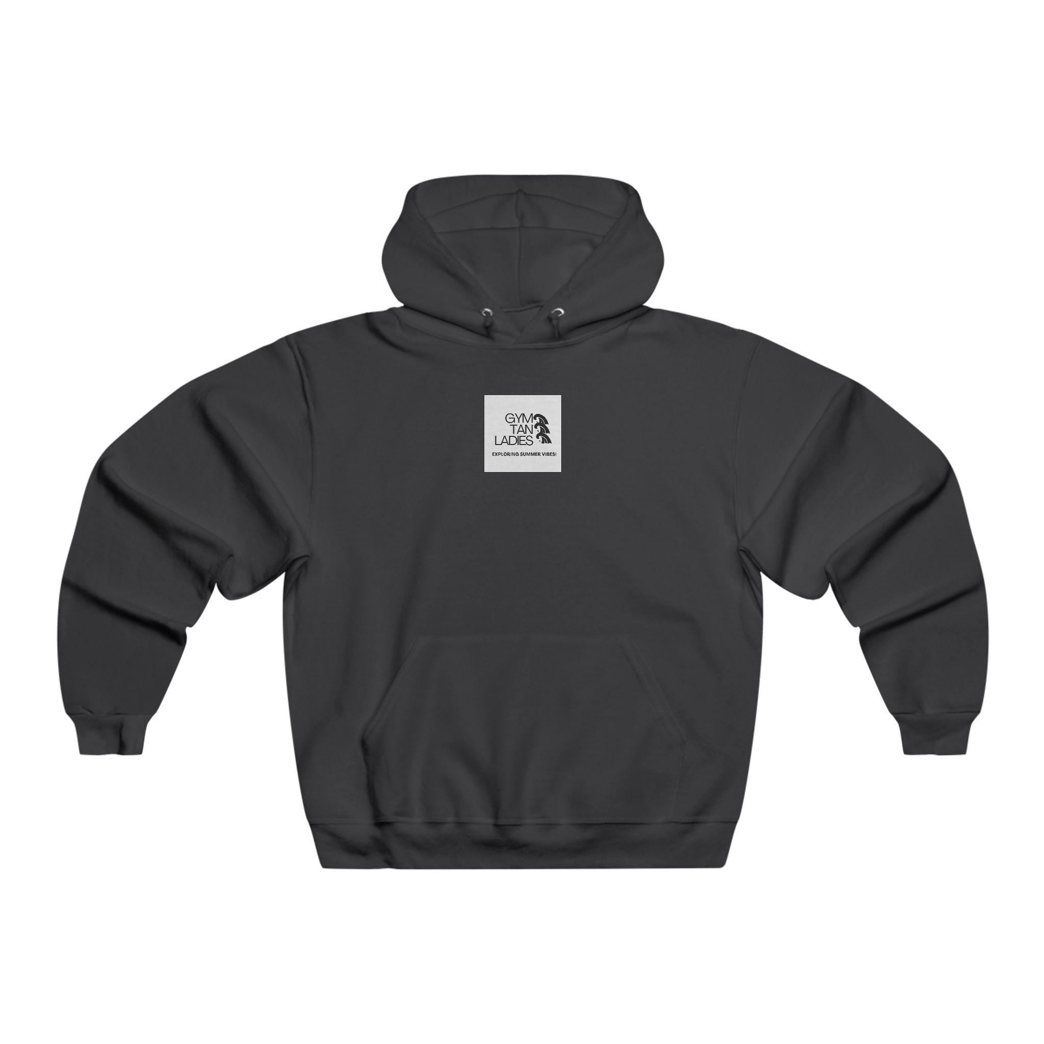Mens Gym Tan Hoodie — 'Exploring Summer Vibes' Logo Sweatshirt
