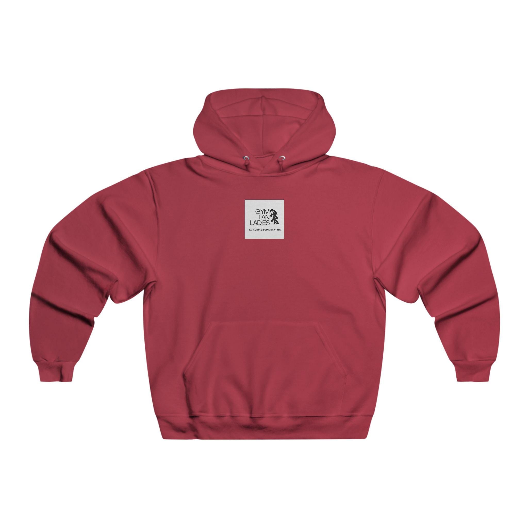 Mens Gym Tan Hoodie — 'Exploring Summer Vibes' Logo Sweatshirt
