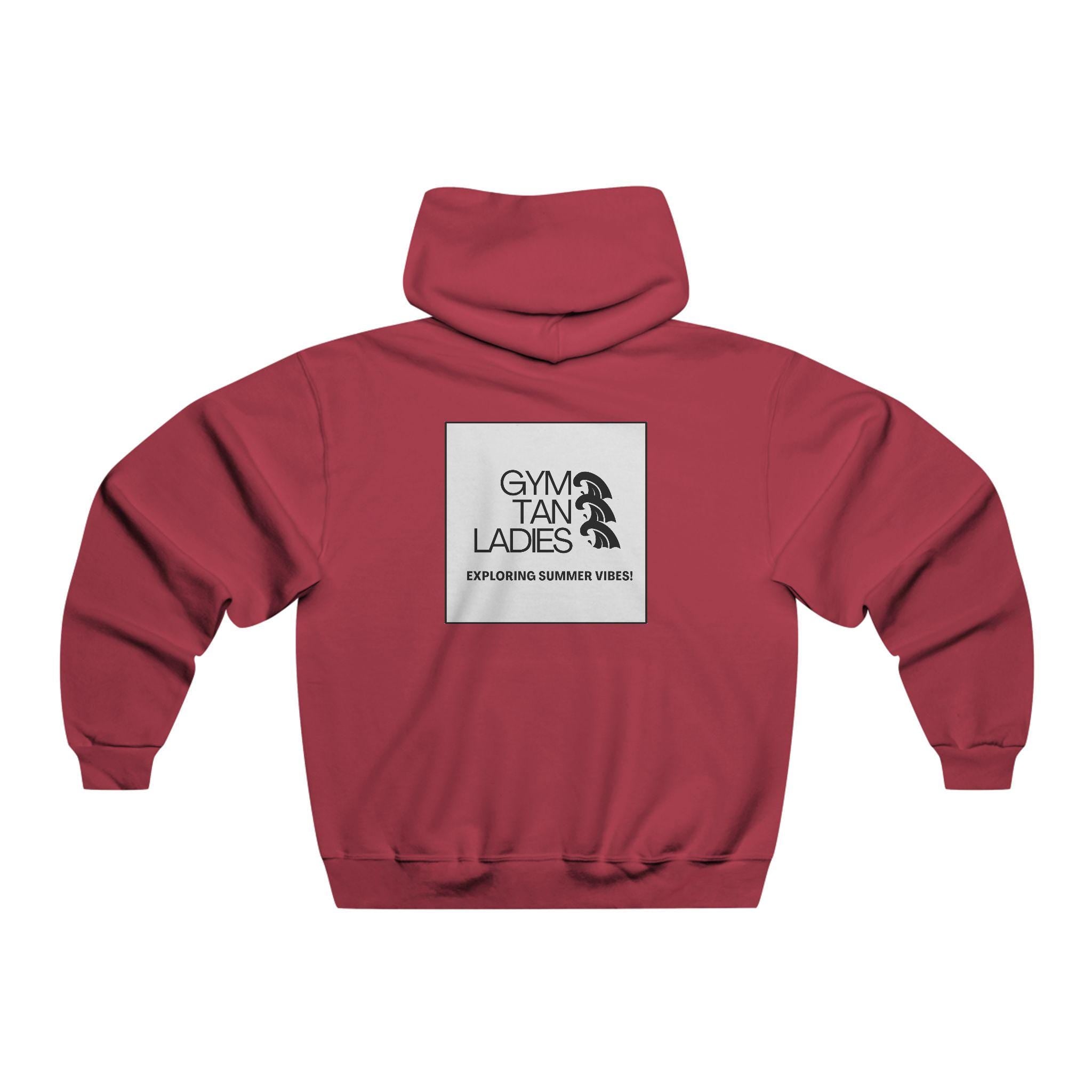 Mens Gym Tan Hoodie — 'Exploring Summer Vibes' Logo Sweatshirt