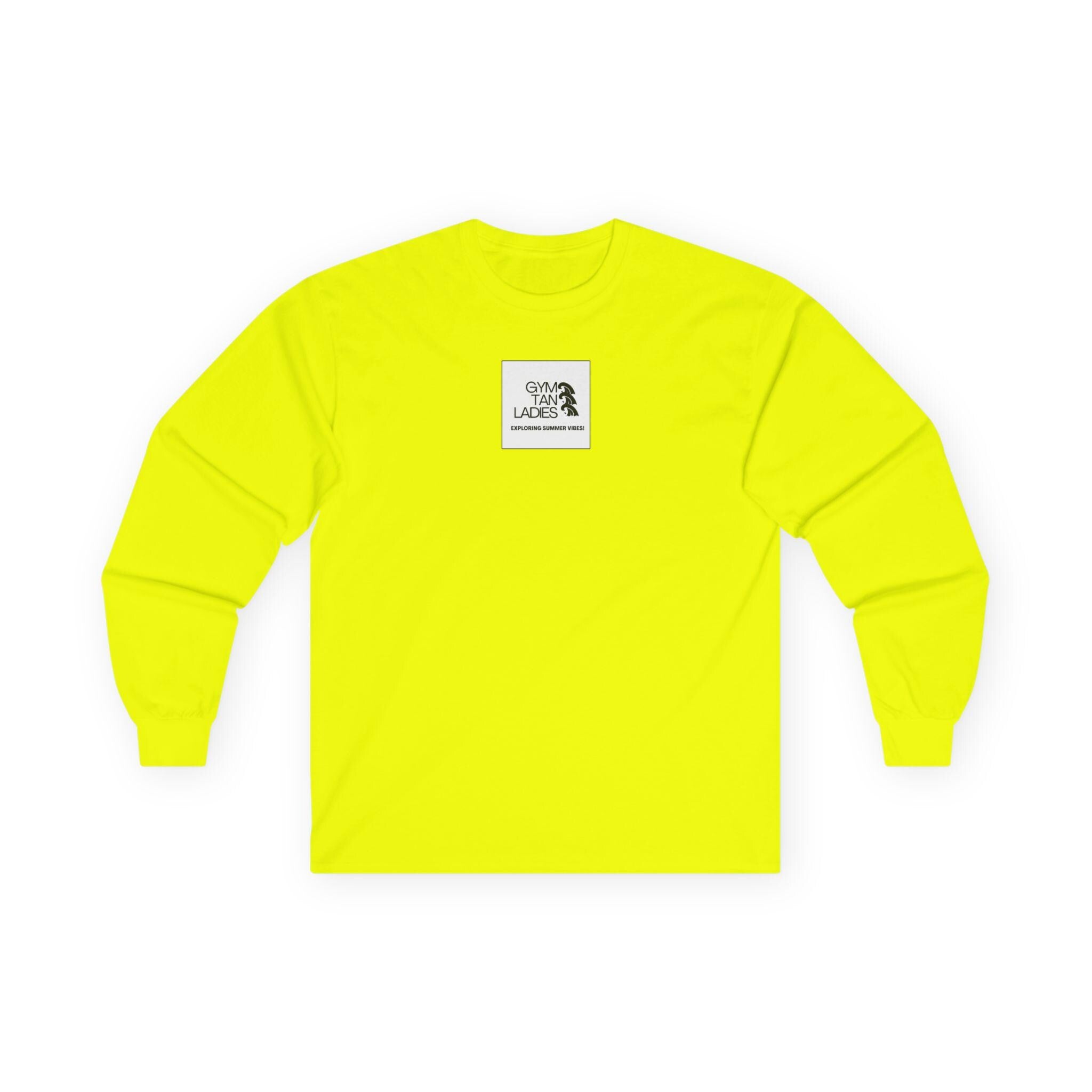 Mens Gym Tan logo Long Sleeve Tee