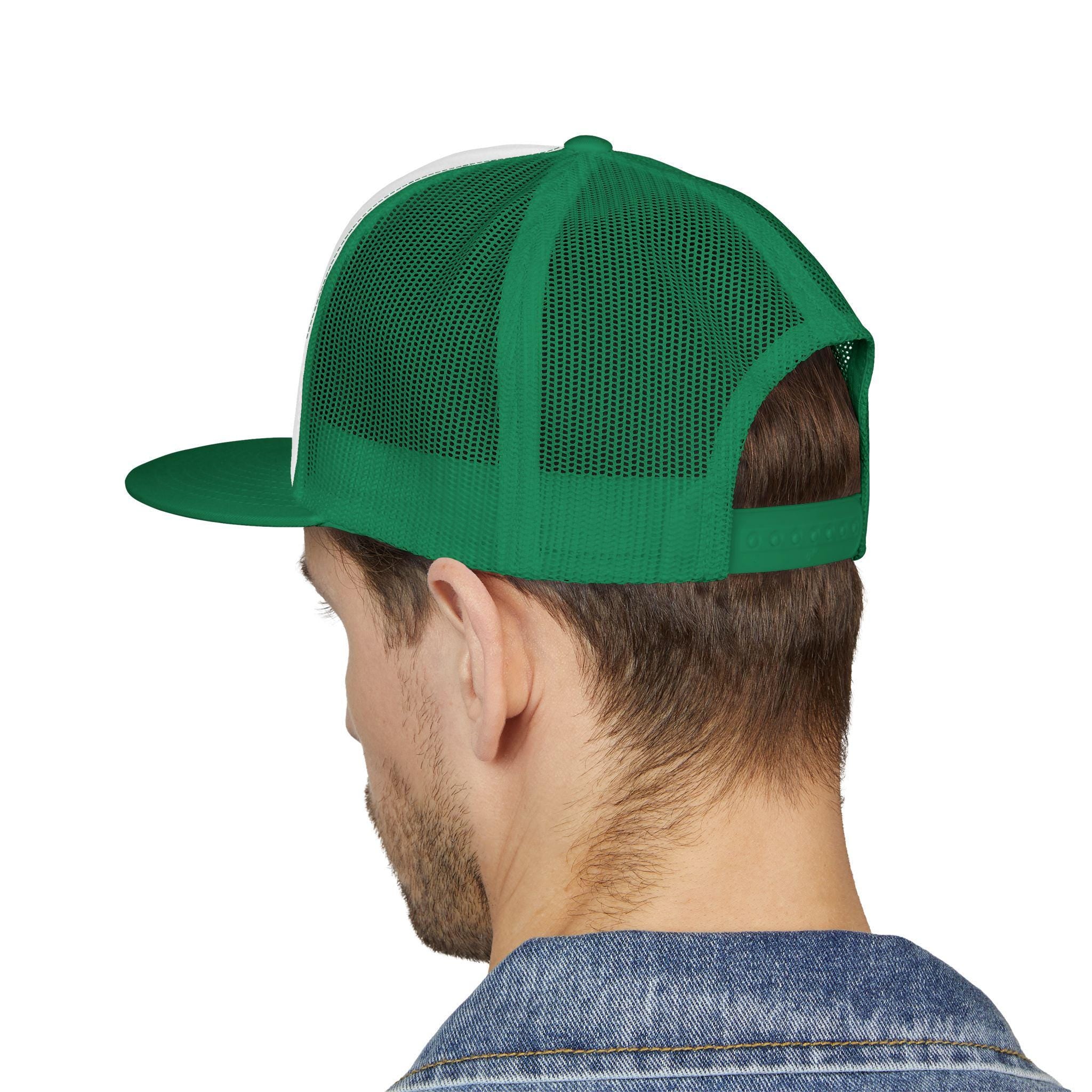 Snapback Trucker Cap — Sunset Palm Island Embroidered Beach Hat