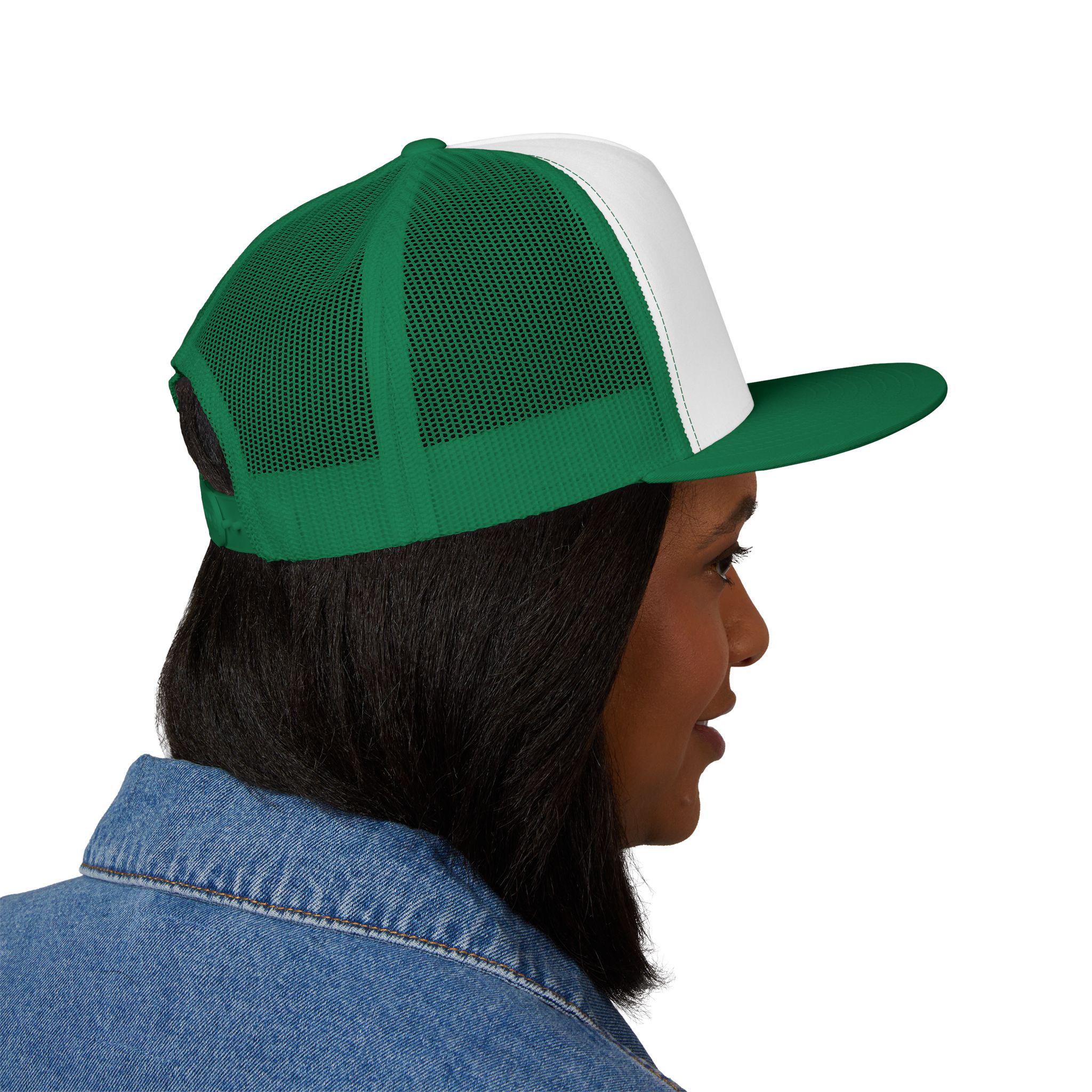 Snapback Trucker Cap — Sunset Palm Island Embroidered Beach Hat