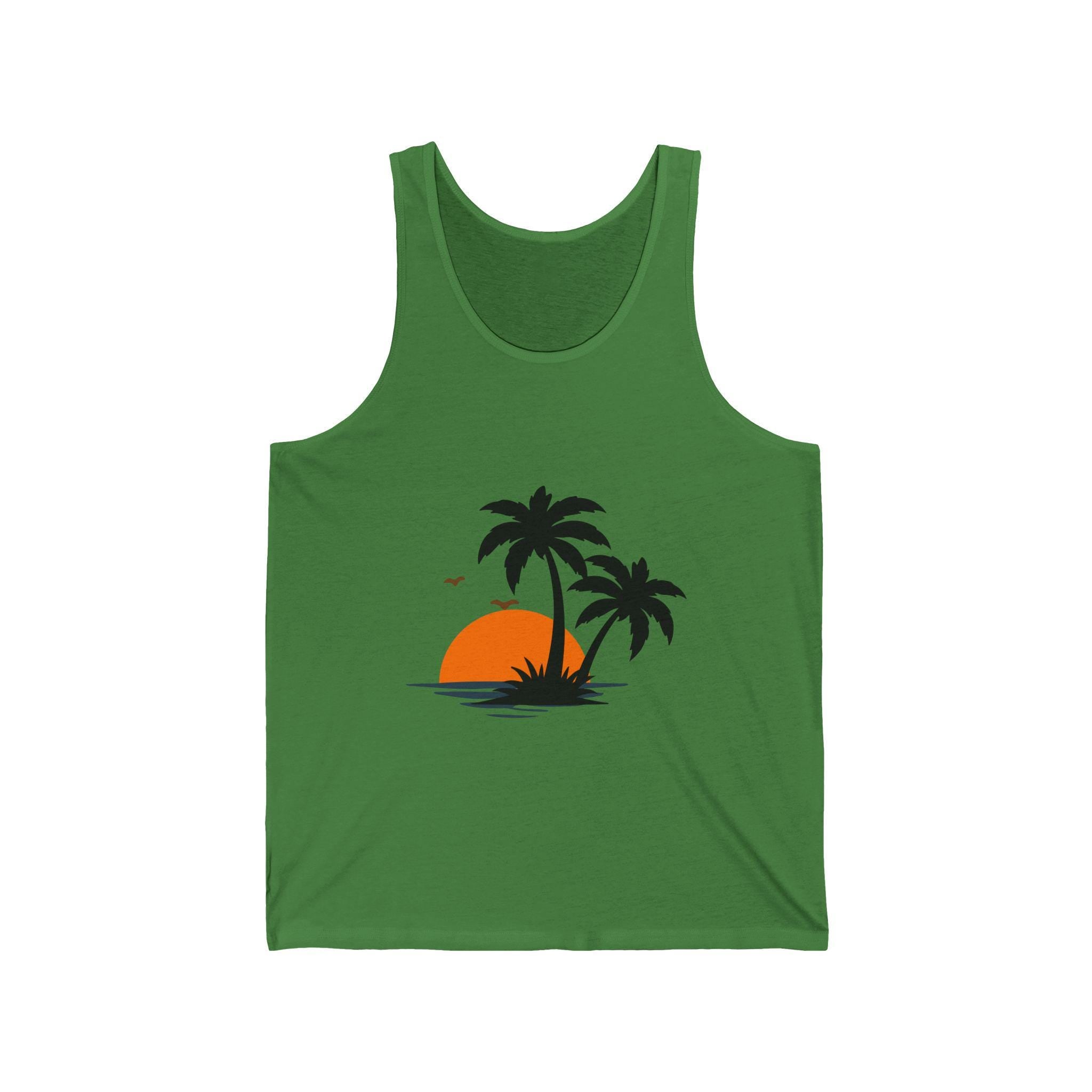 Comfort Tank Top — 'Summer Vibes' Sunset Beach Graphic Tank