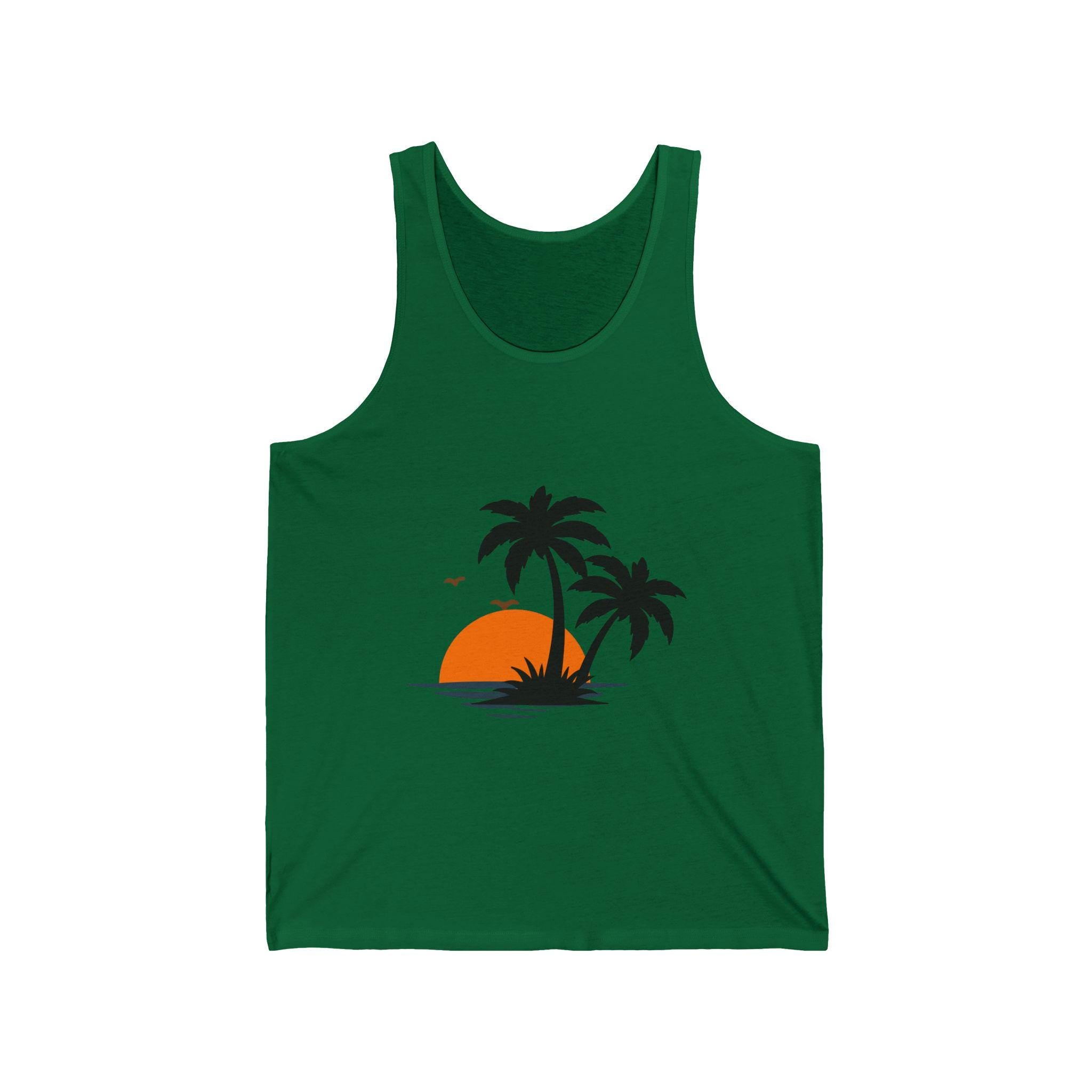 Comfort Tank Top — 'Summer Vibes' Sunset Beach Graphic Tank