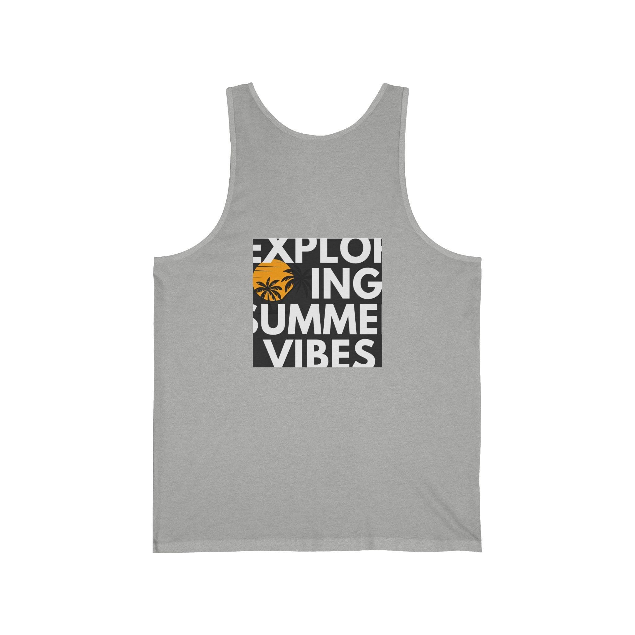 Comfort Tank Top — 'Summer Vibes' Sunset Beach Graphic Tank